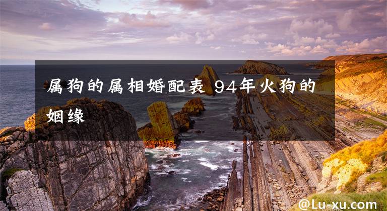 属狗的属相婚配表 94年火狗的姻缘
