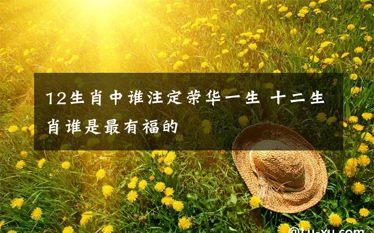 12生肖中谁注定荣华一生 十二生肖谁是最有福的