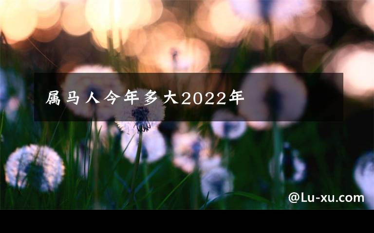 属马人今年多大2022年