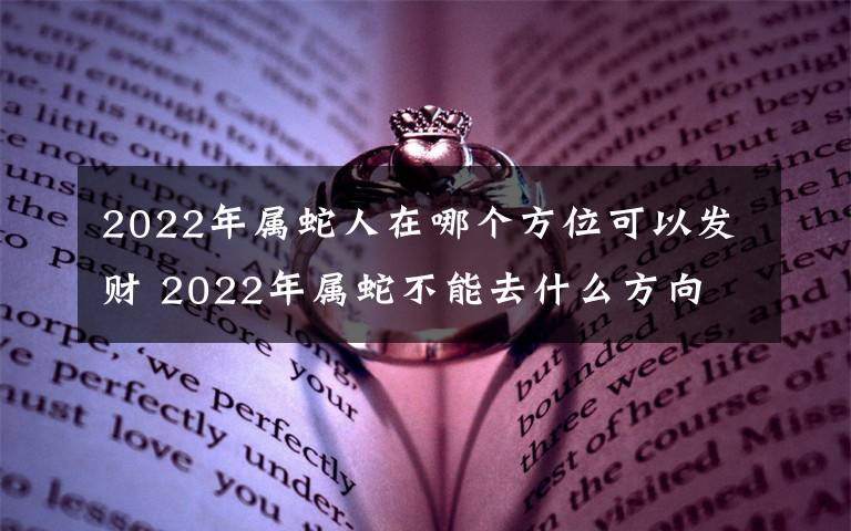 2022年属蛇人在哪个方位可以发财 2022年属蛇不能去什么方向
