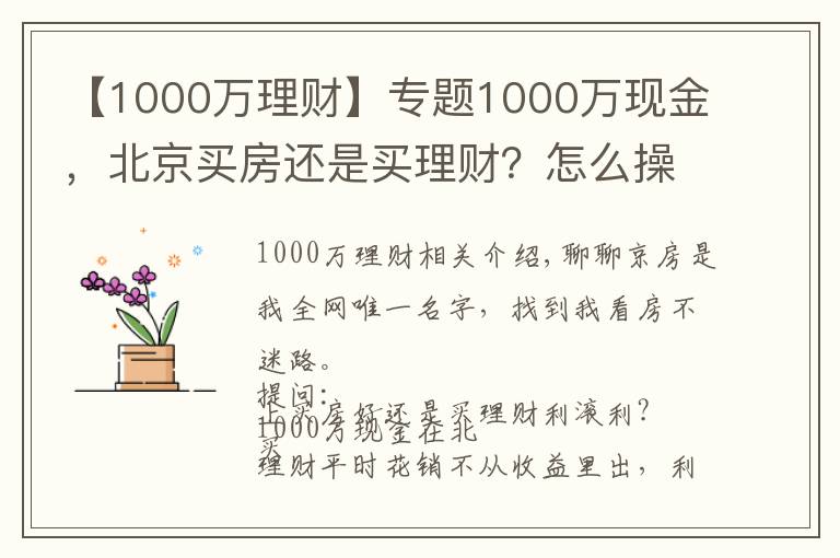 【1000万理财】专题1000万现金，北京买房还是买理财？怎么操作才能不亏钱？