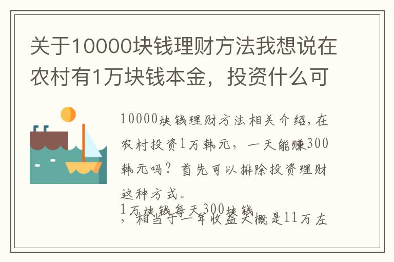 关于10000块钱理财方法我想说在农村有1万块钱本金，投资什么可以做到日收入300元？