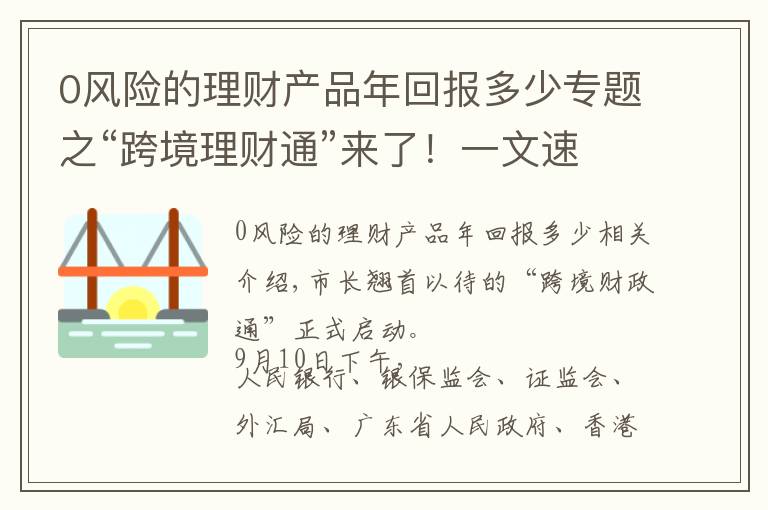 0风险的理财产品年回报多少专题之“跨境理财通”来了！一文速览：哪些人可以买？可以买什么？能买多少？