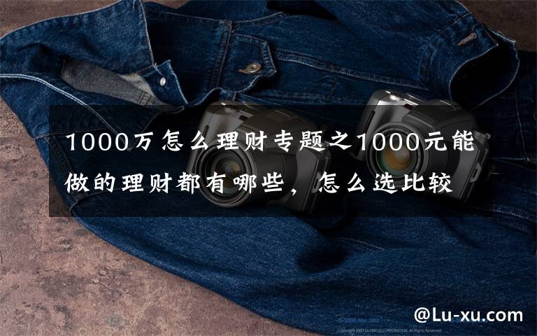 1000万怎么理财专题之1000元能做的理财都有哪些，怎么选比较好？