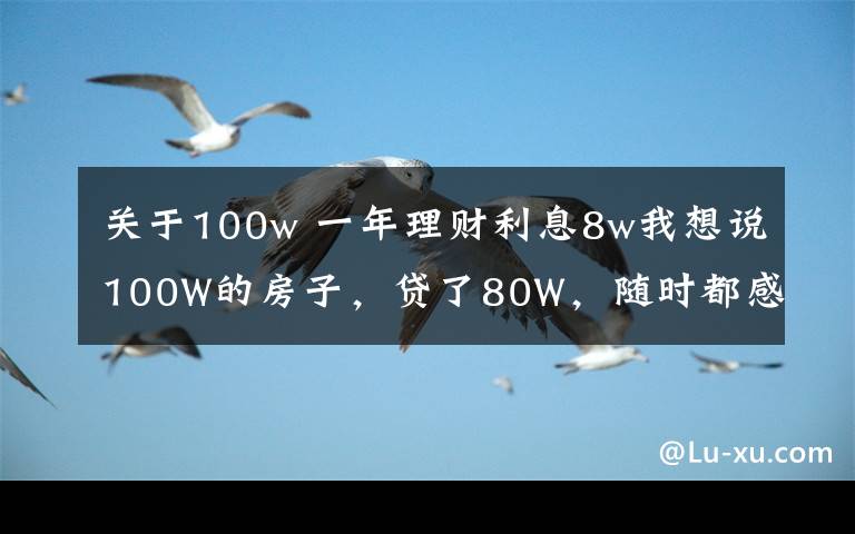 关于100w 一年理财利息8w我想说100W的房子，贷了80W，随时都感觉要疯掉，真心累