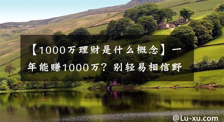 【1000万理财是什么概念】一年能赚1000万？别轻易相信野生“理财大神”