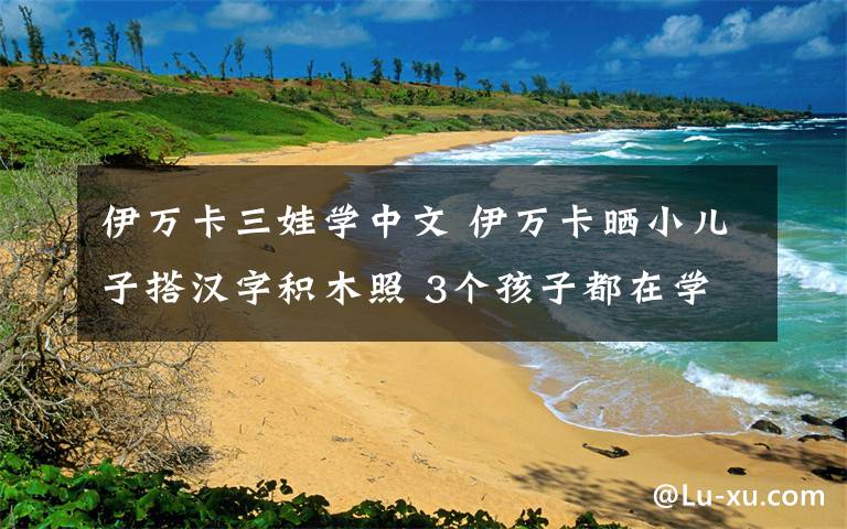 伊万卡三娃学中文 伊万卡晒小儿子搭汉字积木照 3个孩子都在学中文