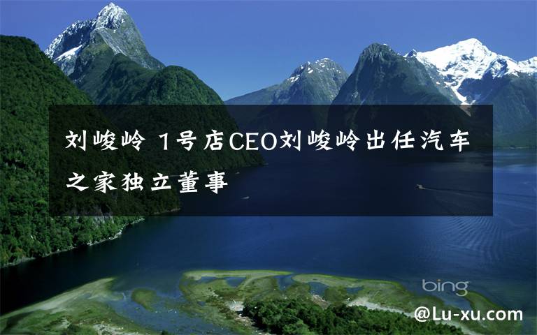 刘峻岭 1号店CEO刘峻岭出任汽车之家独立董事