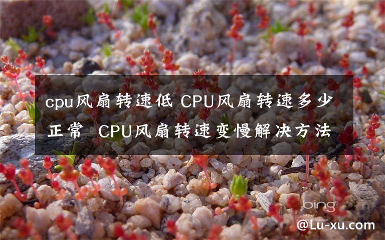 cpu风扇转速低 CPU风扇转速多少正常  CPU风扇转速变慢解决方法【图文】