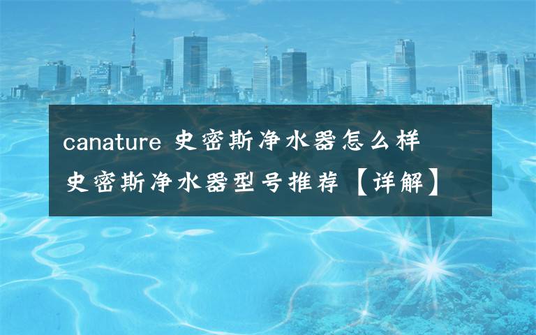 canature 史密斯净水器怎么样 史密斯净水器型号推荐【详解】