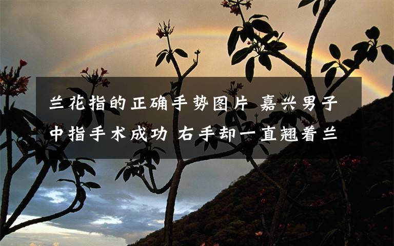 兰花指的正确手势图片 嘉兴男子中指手术成功 右手却一直翘着兰花指