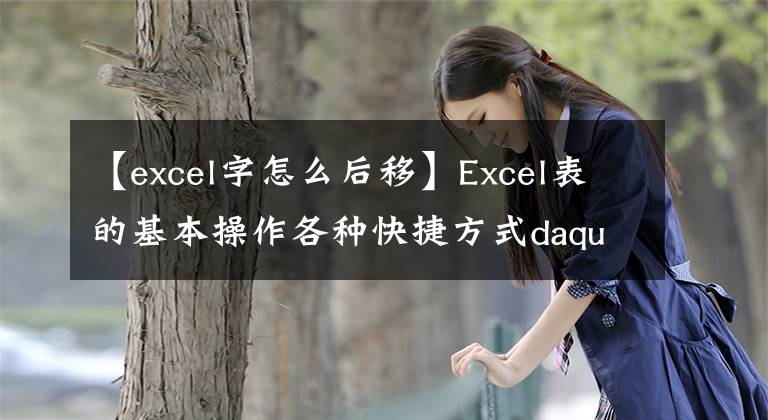 【excel字怎么后移】Excel表的基本操作各种快捷方式daquan