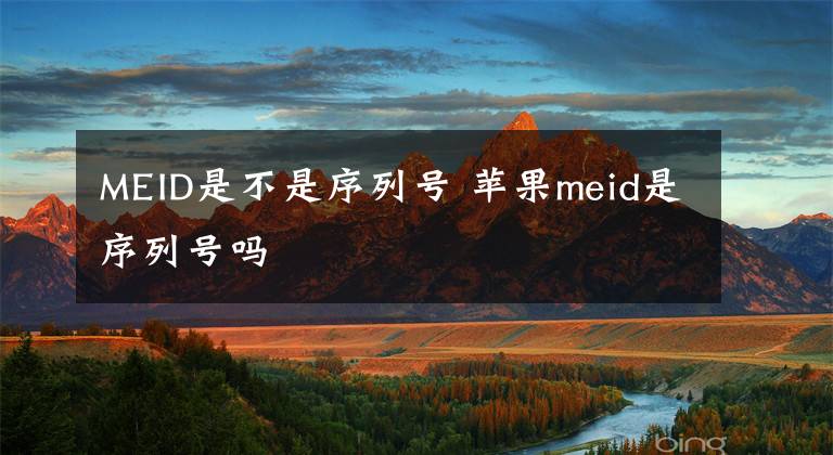 MEID是不是序列号 苹果meid是序列号吗