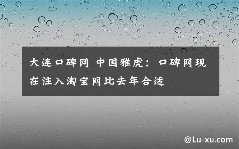 大连口碑网 中国雅虎：口碑网现在注入淘宝网比去年合适