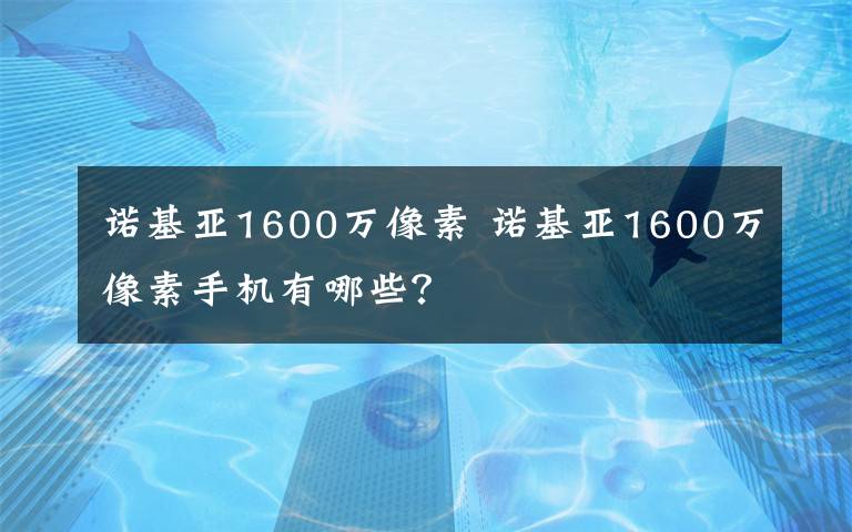 诺基亚1600万像素 诺基亚1600万像素手机有哪些？