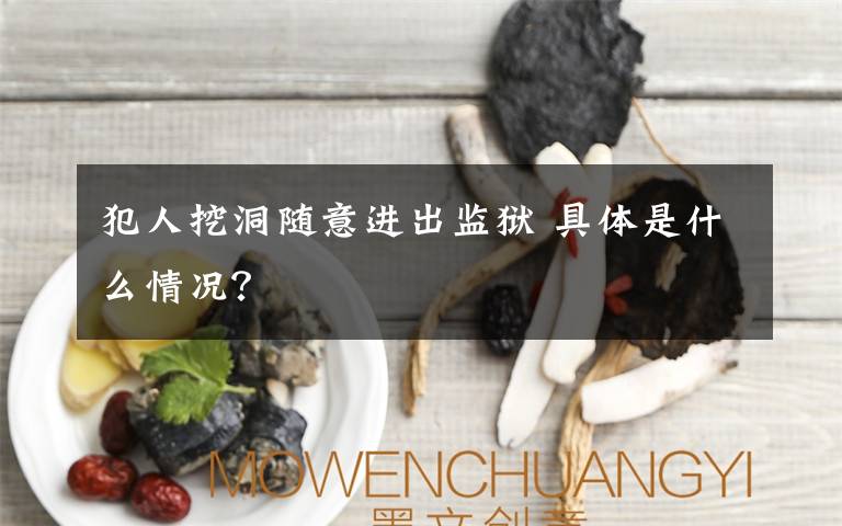 犯人挖洞随意进出监狱 具体是什么情况？