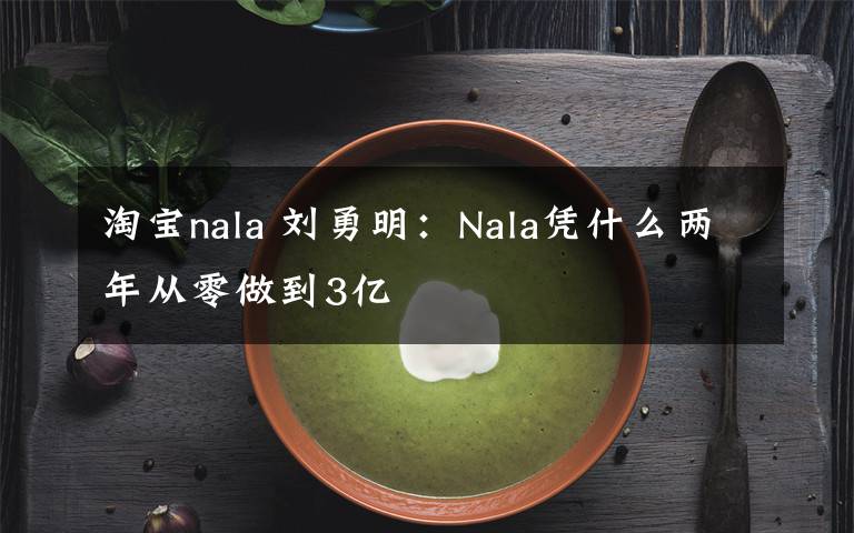 淘宝nala 刘勇明：Nala凭什么两年从零做到3亿