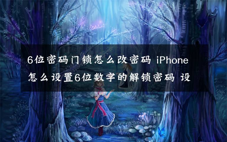 6位密码门锁怎么改密码 iPhone怎么设置6位数字的解锁密码 设置方法【图文】