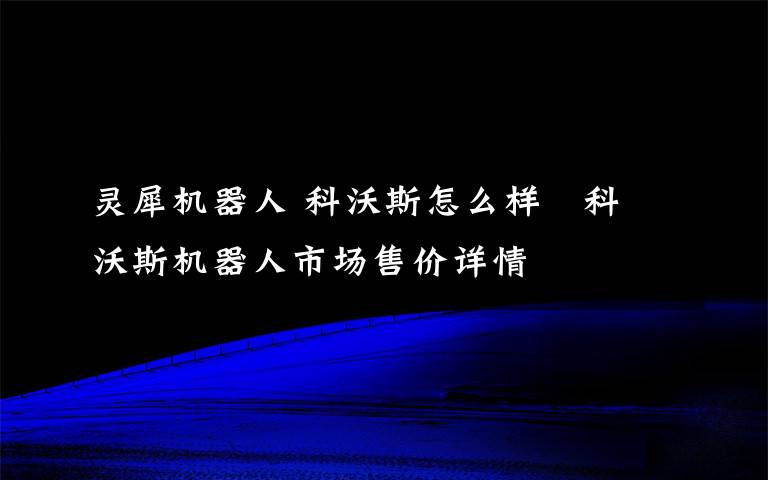 灵犀机器人 科沃斯怎么样   科沃斯机器人市场售价详情