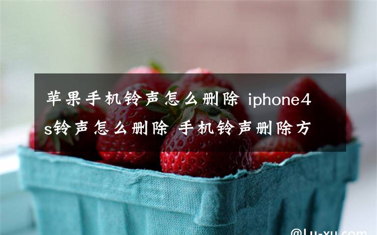 苹果手机铃声怎么删除 iphone4s铃声怎么删除 手机铃声删除方法【详细教程】