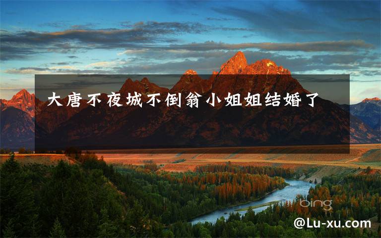 大唐不夜城不倒翁小姐姐结婚了