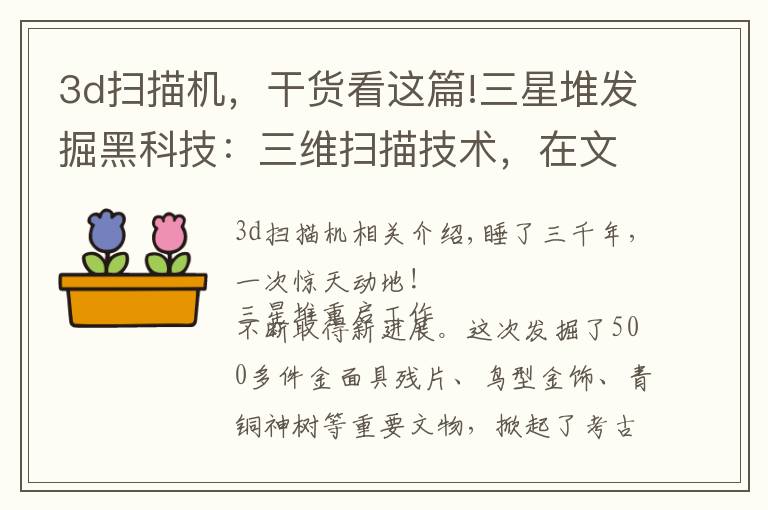 3d扫描机，干货看这篇!三星堆发掘黑科技：三维扫描技术，在文物保护中是如何应用的？