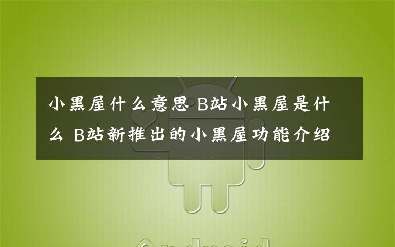 小黑屋什么意思 B站小黑屋是什么 B站新推出的小黑屋功能介绍【图文详解】