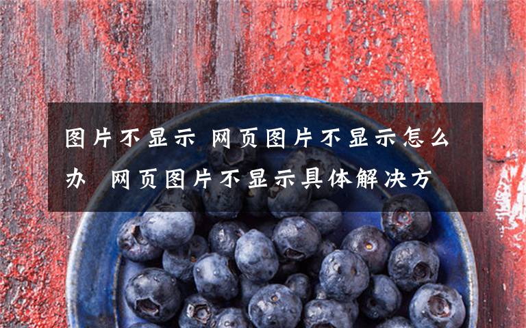 图片不显示 网页图片不显示怎么办  网页图片不显示具体解决方法