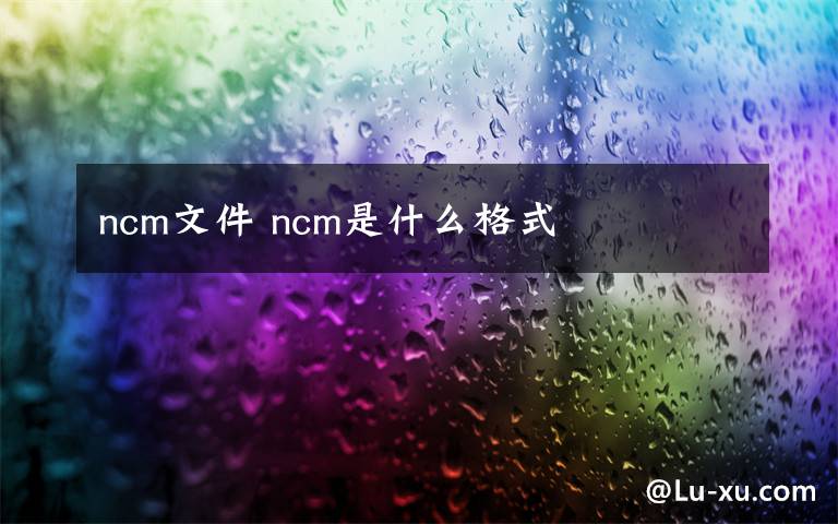 ncm文件 ncm是什么格式