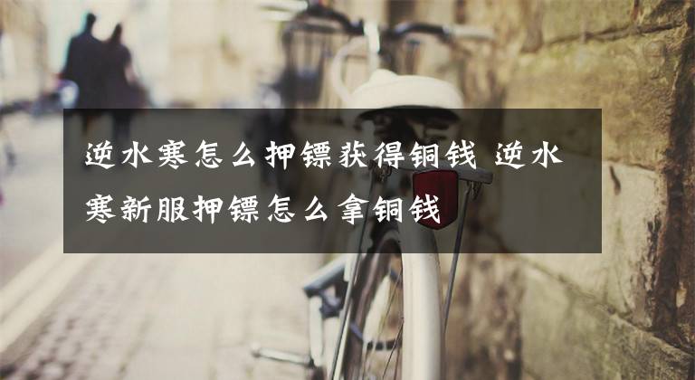 逆水寒怎么押镖获得铜钱 逆水寒新服押镖怎么拿铜钱