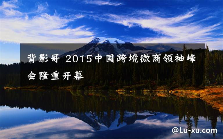 背影哥 2015中国跨境微商领袖峰会隆重开幕