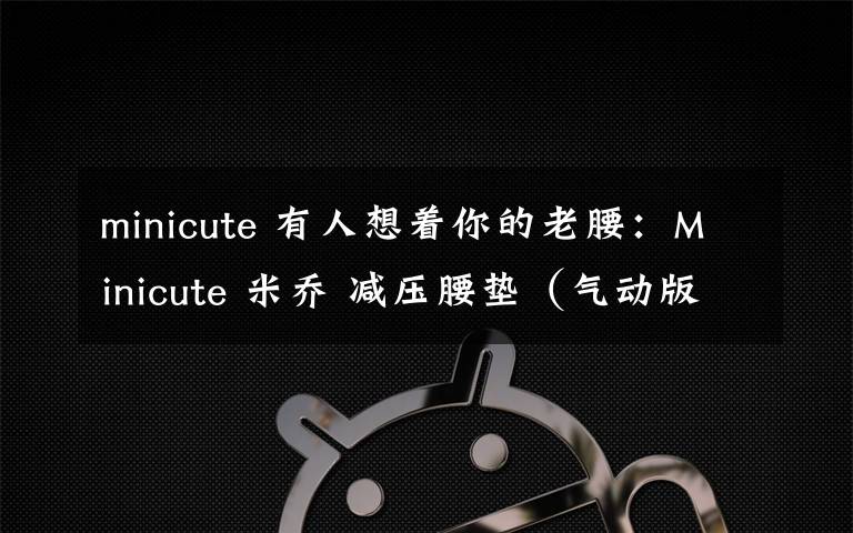 minicute 有人想着你的老腰：Minicute 米乔 减压腰垫（气动版）开箱