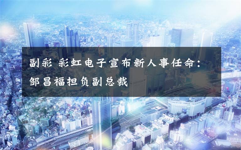 副彩 彩虹电子宣布新人事任命：邹昌福担负副总裁
