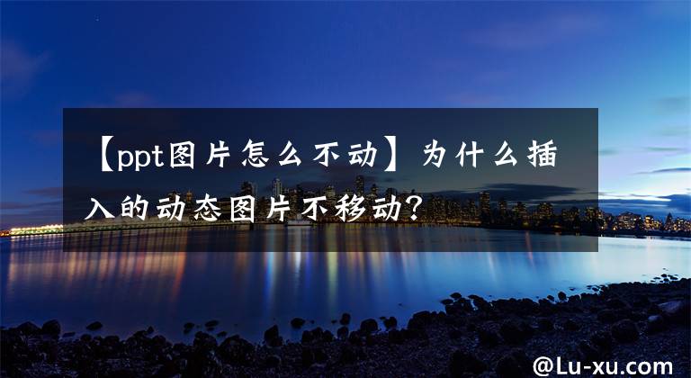 【ppt图片怎么不动】为什么插入的动态图片不移动？