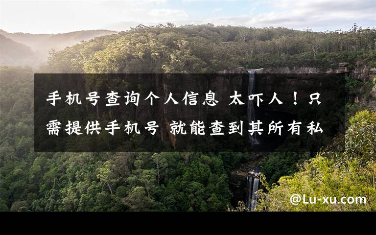 手机号查询个人信息 太吓人！只需提供手机号 就能查到其所有私密的个人信息！