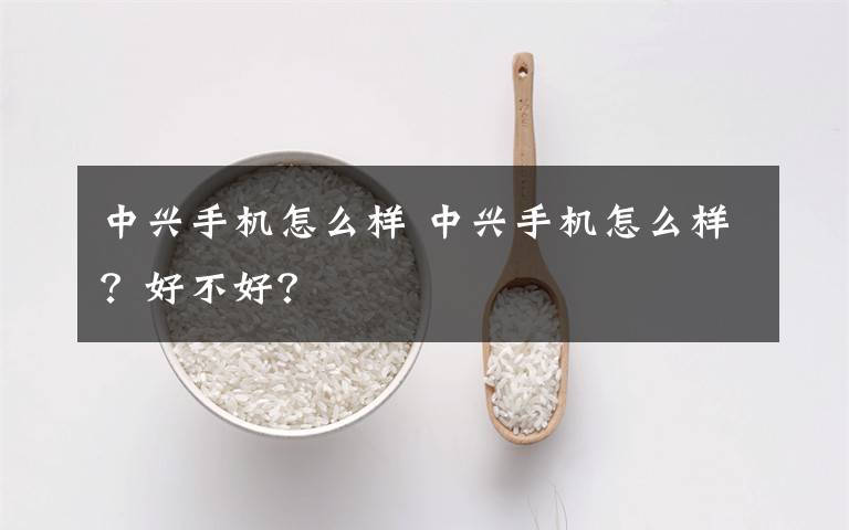中兴手机怎么样 中兴手机怎么样？好不好？