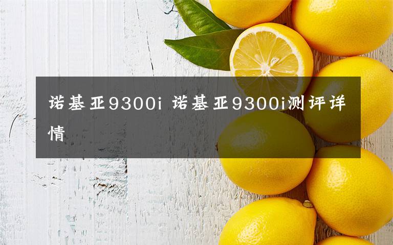 诺基亚9300i 诺基亚9300i测评详情