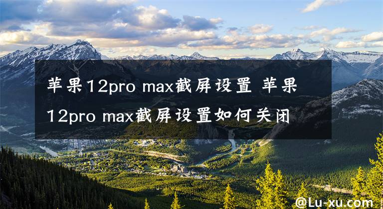 苹果12pro max截屏设置 苹果12pro max截屏设置如何关闭 苹果12pro max截屏功能怎么设置