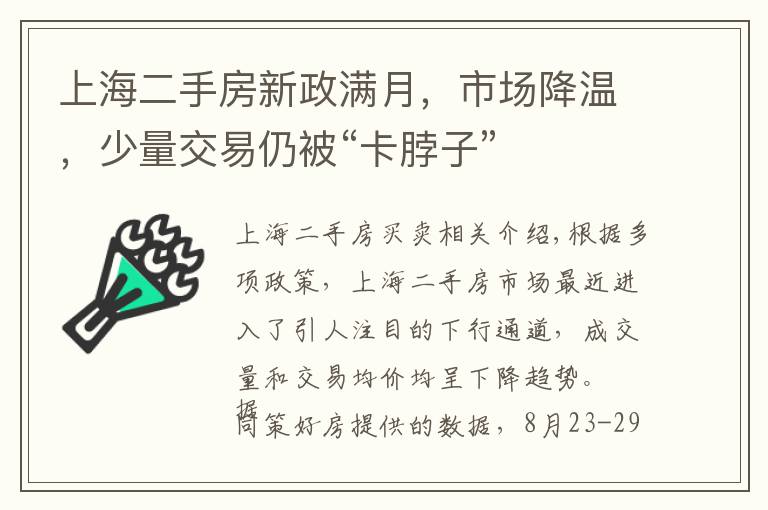 上海二手房新政满月，市场降温，少量交易仍被“卡脖子”