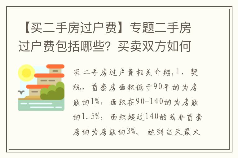 【买二手房过户费】专题二手房过户费包括哪些？买卖双方如何分摊？