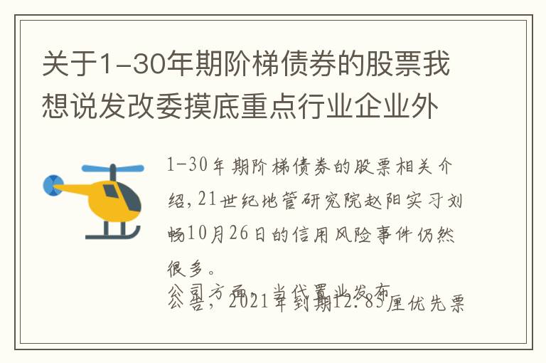 关于1-30年期阶梯债券的股票我想说发改委摸底重点行业企业外债，上海启动“全域无隐性债务”试点，当代置业美元债违约被下调评级丨预警内参（第五十五期）