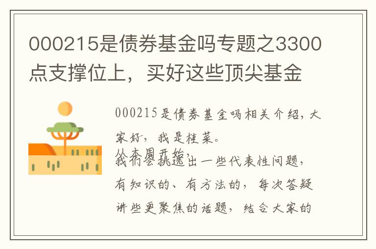 000215是债券基金吗专题之3300点支撑位上，买好这些顶尖基金，埋伏春季行情