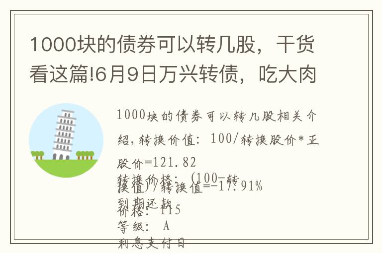 1000块的债券可以转几股，干货看这篇!6月9日万兴转债，吃大肉