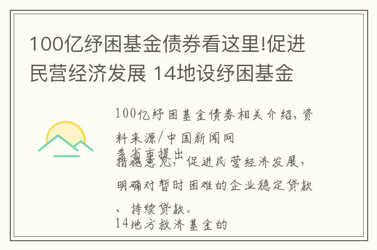 100亿纾困基金债券看这里!促进民营经济发展 14地设纾困基金 总规模超1330亿