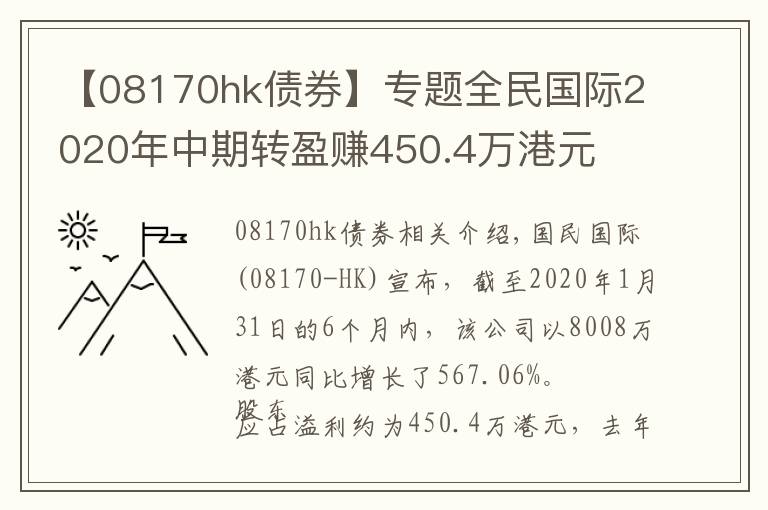 【08170hk债券】专题全民国际2020年中期转盈赚450.4万港元