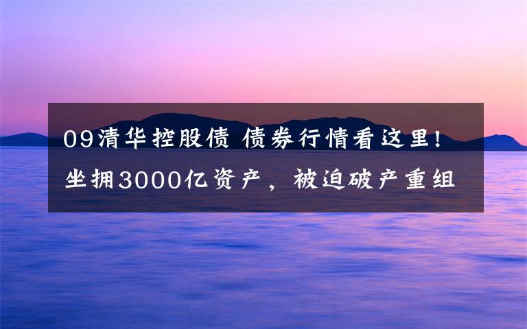 09清华控股债 债券行情看这里!坐拥3000亿资产，被迫破产重组，曾肩比华为的清华紫光怎么了？