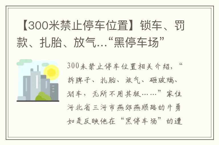 【300米禁止停车位置】锁车、罚款、扎胎、放气…“黑停车场”没人管得了