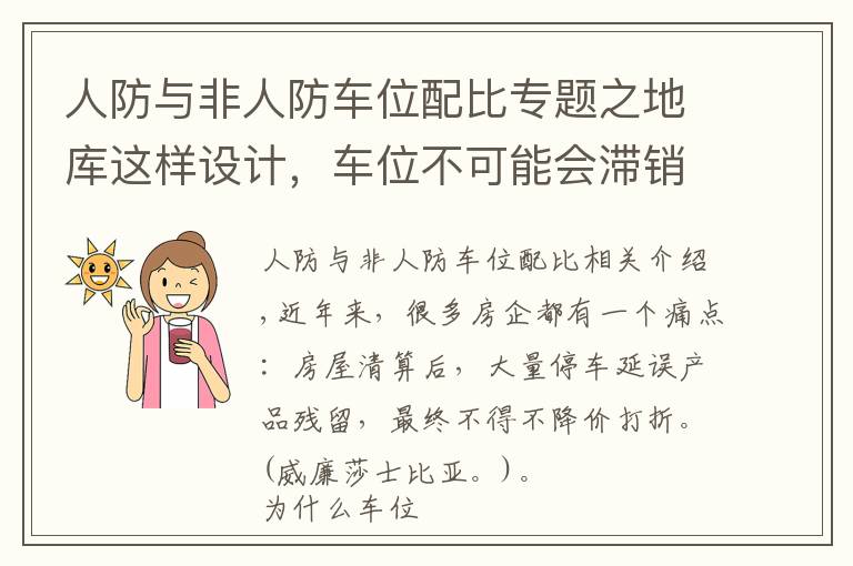 人防与非人防车位配比专题之地库这样设计，车位不可能会滞销