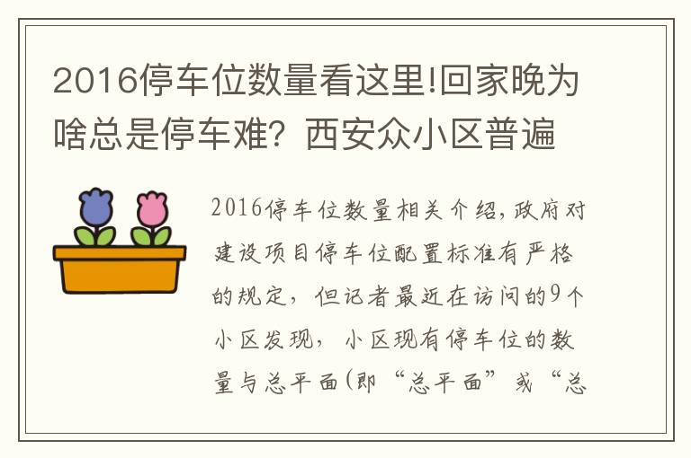 2016停车位数量看这里!回家晚为啥总是停车难？西安众小区普遍存在停车位配建缩水现象