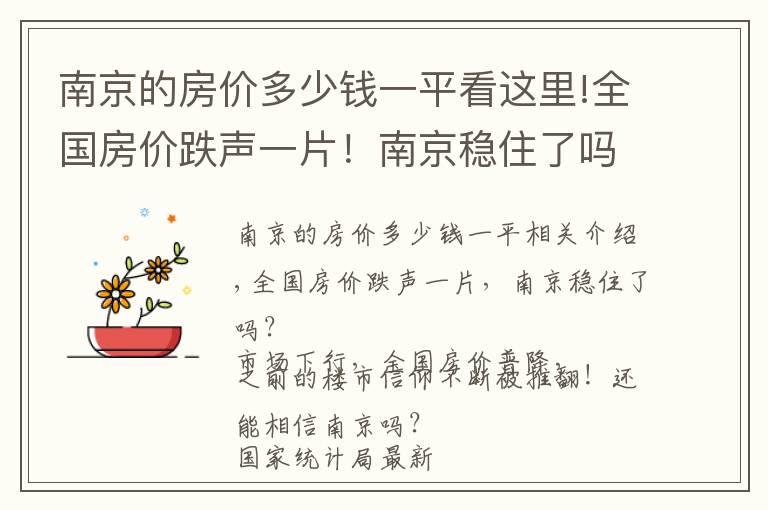 南京的房价多少钱一平看这里!全国房价跌声一片！南京稳住了吗？没看到市场上的房子在降价